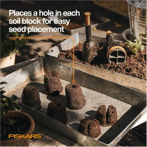 Miniatura 3 de Fiskars Molde para hacer bloques de tierra 340120-1001, color negro