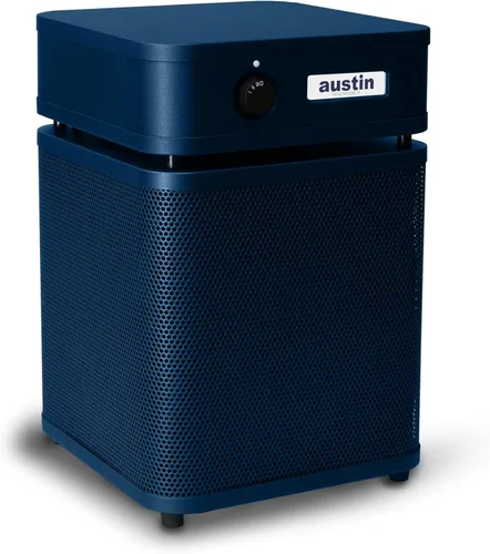 Austin Air HealthMate Plus Junior - Purificador de aire azul medianoche, purificadores de aire avanzados de filtración de 4 etapas para el hogar con