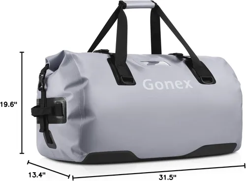 Miniatura 9 de Gonex Bolsa de lona impermeable extra grande de 40 L, 60 L, 80 L, bolsa de lona seca de viaje, bolsa resistente con correas y asas duraderas
