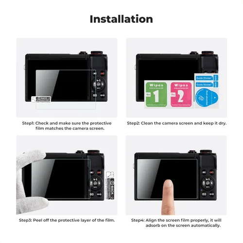 Miniatura 5 de K&F CONCEPT 3 protectores de pantalla compatibles con cámara Canon G9X II G9X G7X II G7X G5X II G5X II G5X, protector de pantalla de vidrio templado