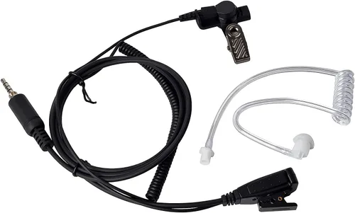 Miniatura 7 de HYS Auricular de vigilancia de radio de seguridad con tubo de bobina acústica transparente, kit de audio para YAESU/Vertex Radio VX-6 VX-7E VX-120