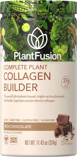 PlantFusion Polvo de colágeno vegano – Polvo de proteína de colágeno a base de plantas para músculos y articulaciones, cabello, piel y uñas – Keto,