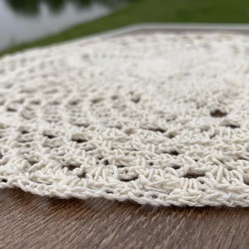 Miniatura 3 de Hsvanyr Mantel redondo de algodón para mesitas de noche, manteles individuales para centros de mesa, manteles individuales de vidrio beige