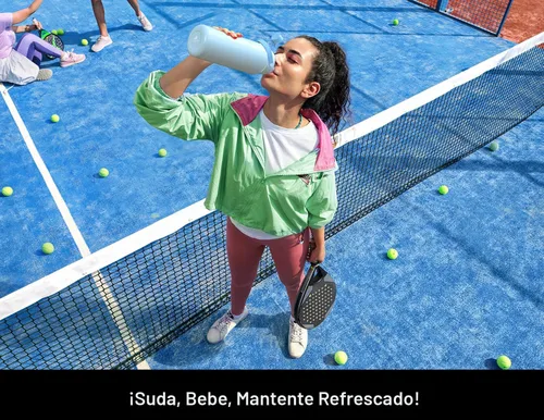 Miniatura 7 de POWCAN - Botella de agua térmica 2 en 1, sorbete y tapa con boquilla, antifugas, acero inoxidable sin BPA, apta portavasos automóvil, bebida fría 24