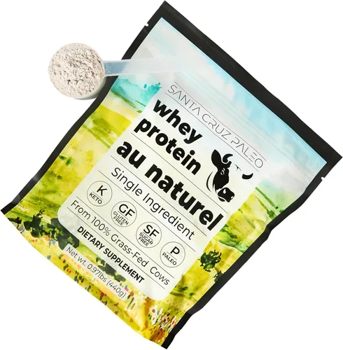 Miniatura 8 de Santa Cruz Paleo Polvo de Proteína de Suero, Sin Sabor, 20 G de Proteína de Suero Aislada Alimentada con Pasto por Porción, Sin Gluten, Apto