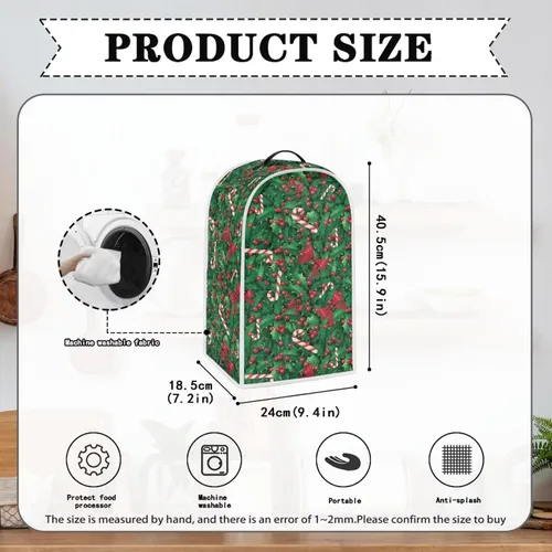 Miniatura 5 de Gomyblomy Cubierta antipolvo de Navidad para electrodomésticos de cocina, para batidoras de pie, máquinas de café de leche de soja, protectores