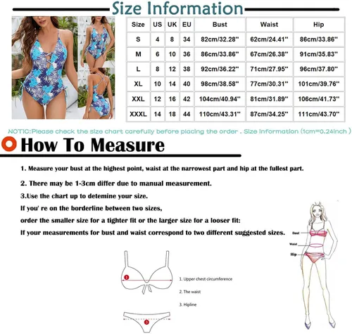 Miniatura 6 de Traje de baño de una pieza para mujer, con abertura frontal, espalda descubierta, estampado de cintura alta