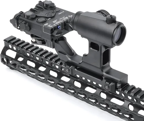 Miniatura 5 de Grupo Táctico Tipo HY Montura de Punto Rojo Montura Elevadiza Adaptador Láser Montaje Base de Riel Picatinny Montura de Alcance Elevadiza para (4BK)