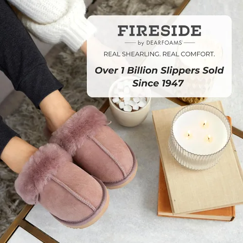 Miniatura 7 de Fireside by Dearfoams Women's Fireside Sydney Shearling Fur IndoorOutdoor Scuff Slipper With Wide Widths