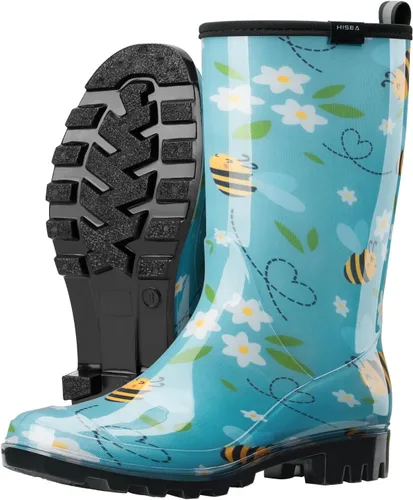 Miniatura 2 de HISEA - Botas impermeables de mujer para la lluvia botas de jardín a media pantorrilla para mujer