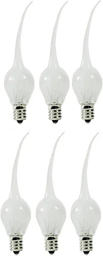 Creative Hobbies® 6 vatios, forma S6, sumergida de silicona, estilo campestre, bombillas eléctricas para lámpara de araña, en caja individual,