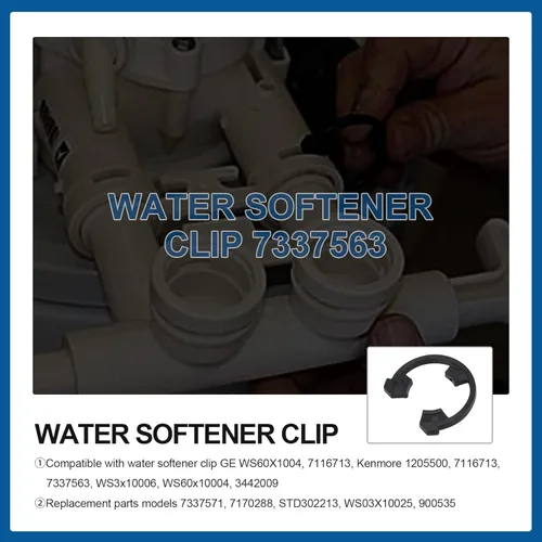 Miniatura 4 de Clip de suavizante de agua de 3/4 pulgadas 7116713 para Kenmore, Kit de piezas de suavizador de agua GE Sears 7337563 y 7337571 (4/paquete)