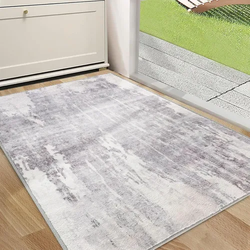 Miniatura 44 de CRISTGEE - Alfombra de puerta, alfombra de entrada interior falsa de lana antideslizante, alfombra de entrada absorbente y abstracta para el pasillo