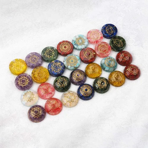 Miniatura 4 de Molde de resina epoxi Molde de silicona redondo de siete chakras, herramientas de manualidades, moldes de resina de silicona