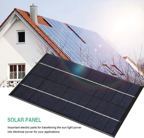 Miniatura 7 de Eujgoov Mini panel solar portátil, módulo de panel solar policristalino 12 V 4.2 W de alta eficiencia DIY polisilicio módulo de energía de batería