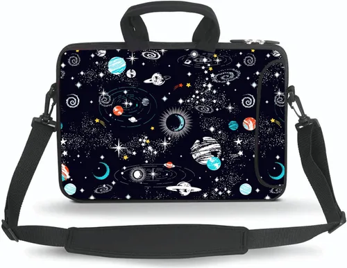 Miniatura 5 de Bolsa de mensajero de 14, 15, 15.4 y 15.6 pulgadas, funda de transporte con asa para accesorios, para portátiles de 14 a 15 pulgadas, cuadernos