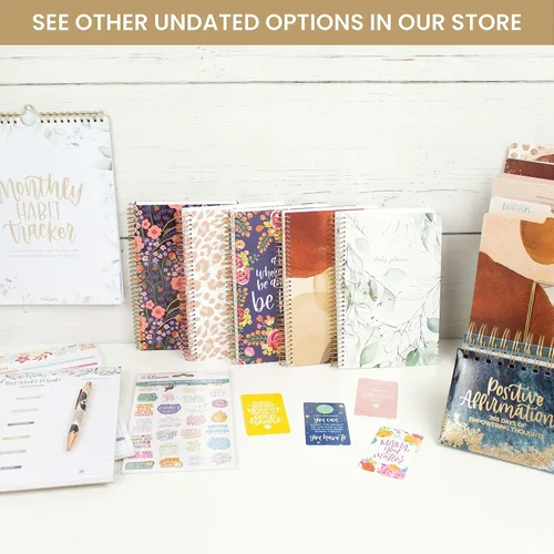 Miniatura 7 de Bloom Daily Planners - Planificador de calendario semanal y mensual sin fecha – Cuaderno de lista de tareas para comenzar en cualquier momento