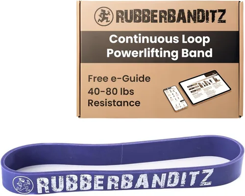 Miniatura 9 de Rubberbanditz Banda de levantamiento de pesas de bucle continuo de 12 pulgadas, 5-150 libras