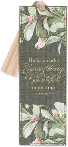 Miniatura 7 de Christian Art Gifts - Marcapáginas premium de piel sintética vegana con escritura bíblica para mujeres: Cuando ella habla - Proverbios 31:26, Marrón