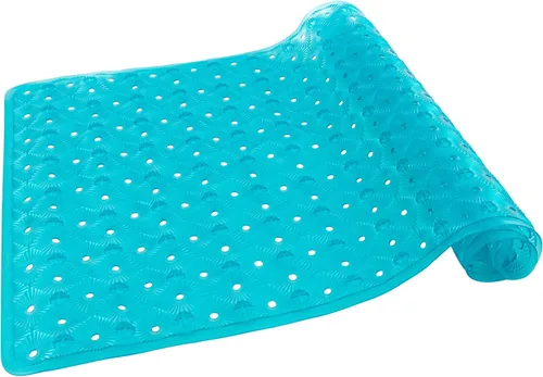 Tapete antideslizante para bañera con ventosas de 15 x 27 pulgadas, tapete de ducha antideslizante para niños, niños pequeños y personas mayores,