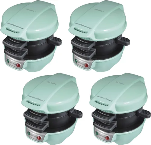 Miniatura 9 de Hamilton Beach Máquina para Sándwiches de Desayuno con Anillo para Cocinar Huevos, Ingredientes Personalizables, Perfecto para Muffins Ingleses