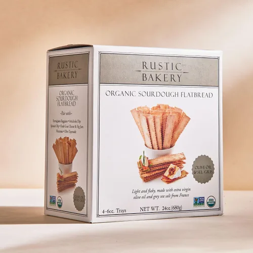 Miniatura 8 de Rustic Bakery Sel Gris Flatbread + Bites Paquete de 2 – Pan plano Sel Gris + Sel Gris Cracker Bites – Galletas planas de masa madre hechas a mano