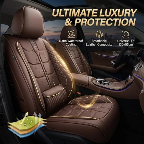 Miniatura 2 de URINOVET Funda de asiento de automóvil para Mercedes-Benz GLS 450 2017-2023, funda de asiento delantero y trasero de 5 plazas, fundas de asiento