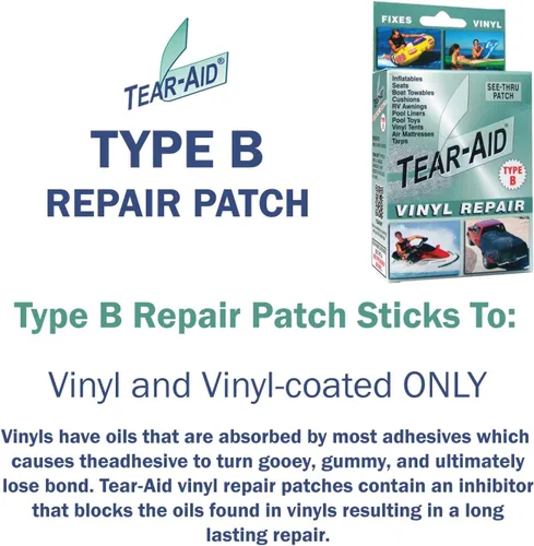 Miniatura 2 de Kit de vinilo tipo B Tear-Aid Repair