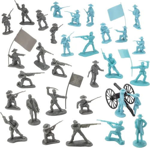Miniatura 5 de BMC Civil War Plastic Army Men - 32 figuras de soldado de la batalla de Petersburgo