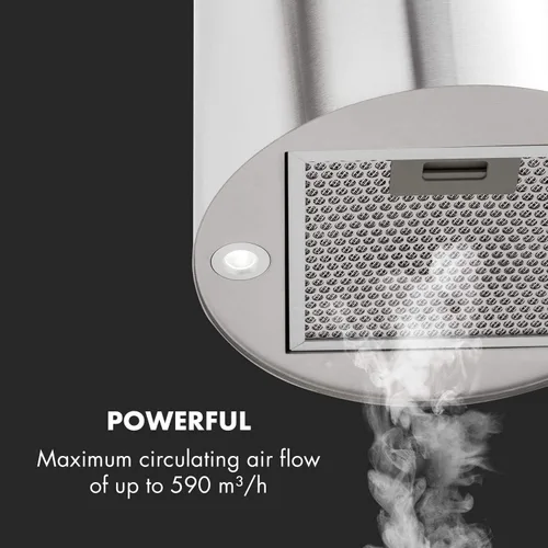 Miniatura 3 de Klarstein Campana extractora Berett Island - campana extractora, 13.8 in Ø 13.8 in, potencia del motor 190 W, máx. 560 m³/h circulación de aire, 3