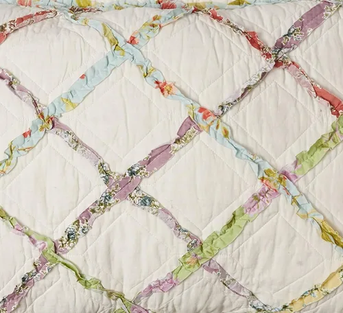 Miniatura 10 de Laura Ashley – Ruffled Garden colcha de algodón, Poliéster, Crema, gemelo