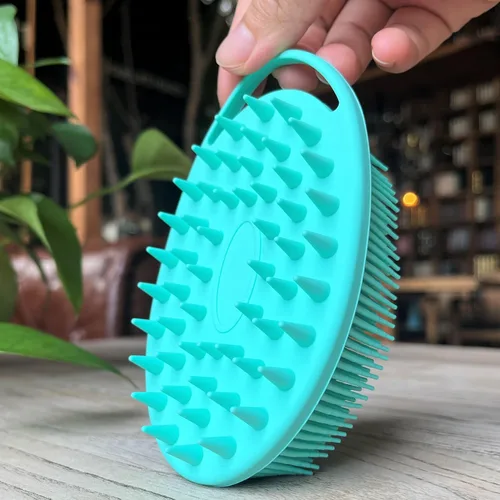 Miniatura 2 de Cepillo sensorial prémium para niños o autismo, limpiador corporal de silicona suave, cepillos de terapia ocupacional 2 en 1, esponja de silicona