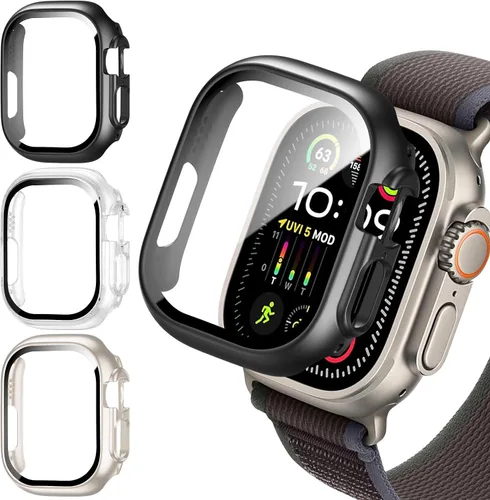 Miniatura 19 de COMMUTER [Paquete de 16] para Apple Watch Series 3/2/1 Protector de pantalla de 1.496 pulgadas, carcasa rígida de policarbonato ultrafino