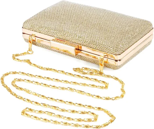 Miniatura 3 de Damara - Bolso de noche con cierre de metal brillante para mujer
