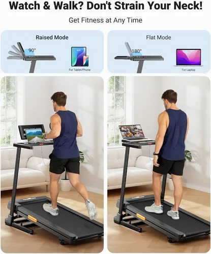 Miniatura 4 de THERUN Treadmill with Incline, Incline Treadmill, Brushless Motorized Treadmills for Quiet Running Naranja claro