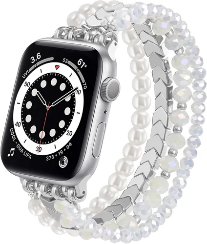 Miniatura 14 de MOFREE Pulsera de cuentas compatible con Apple Watch Band de 1.496 pulgadas, 1.575 pulgadas, 1.614 pulgadas, 1.654 pulgadas, 1.732 pulgadas, 1.772