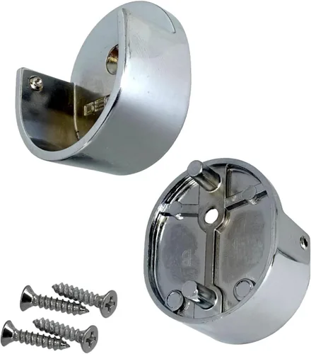 Miniatura 12 de Barra de armario redonda resistente de 72 pulgadas de diámetro, 1.28 pulgadas de diámetro, poste de ropa cromado pulido, 1 paquete Varilla de 72