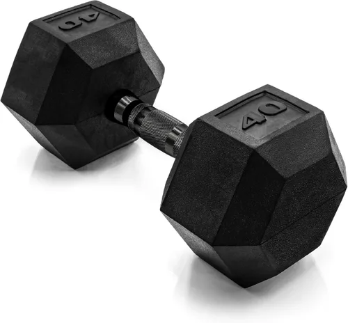 Miniatura 70 de CAP Barbell Peso de la mancuerna hexagonal recubierta, individual, 10-120 libras, múltiples opciones