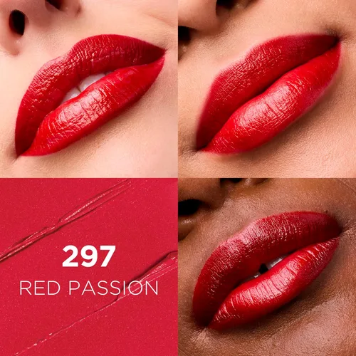 Miniatura 2 de L'Oreal Paris Colour Riche Original - Lápiz labial cremoso e hidratante satinado con aceite de argán y vitamina E, Red Passion , 1 unidad Rojo pasión