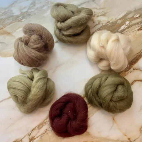 Miniatura 3 de Revolution Fibers Top de lana teñida Colección Shetland de fibras para manualidades Perfecto para hilar, fieltro de aguja, fieltro húmedo y Seta