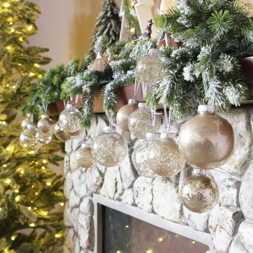 Miniatura 5 de Sea Team Juego de adornos de bolas de plástico transparente inastillables para árbol de Navidad, adornos decorativos transparentes para colgar