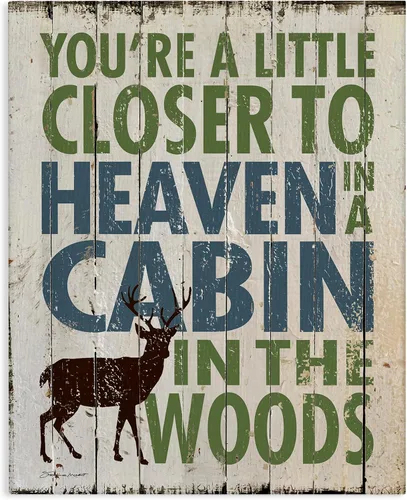 Miniatura 8 de Stupell Industries 'Closer to Heaven in a Cabin', placa artística de pared, 10 x 15 pulgadas, fácil de colgar y resistente, fabricada en Estados