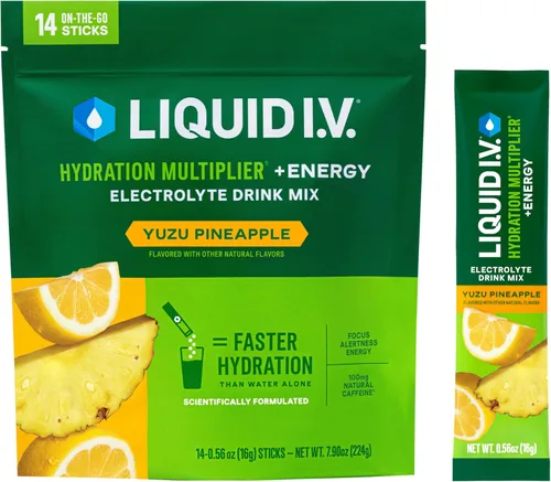 Miniatura 6 de Liquid I.V.® Multiplicador de Hidratación +Energía Mora-Durazno Mezcla de Bebida en Polvo con Electrolitos 1 Paquete (14 Porciones)