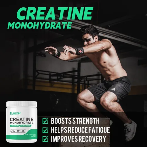 Miniatura 4 de Monohidrato de creatina en polvo de 17.64 oz, suplementos de creatina micronizada pura para hombres y mujeres para desarrollar músculo, suplementos
