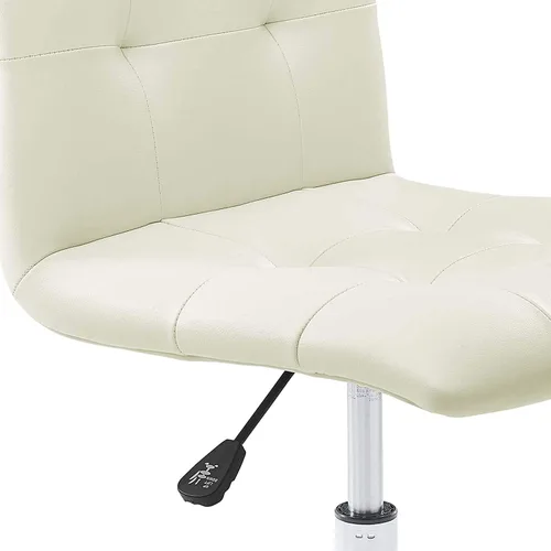 Miniatura 7 de Modway Prim Silla de oficina giratoria sin brazos con respaldo medio acanalado en blanco