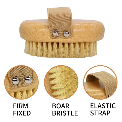 Miniatura 3 de Cepillo de cerdas suaves para mascotas, cepillo de palma de cerdas naturales para gatos y perros de pelo corto con banda elástica
