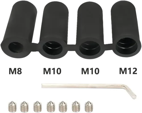 Miniatura 6 de Pomo de palanca de cambios, pomo de cambio compatible con la mayoría de coches manuales y automáticos, camiones, SUV M8 M10 M12 (Cuero Negro)