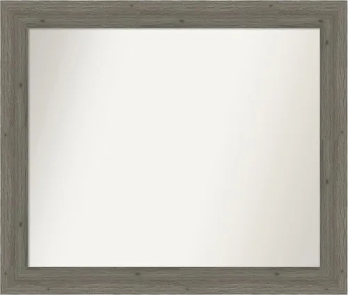 Miniatura 202 de Amanti Art Espejo de pared personalizado no biselado (24.5 x 24.5 pulgadas), marco gris marrón alta, varios tamaños personalizados, espejo de baño