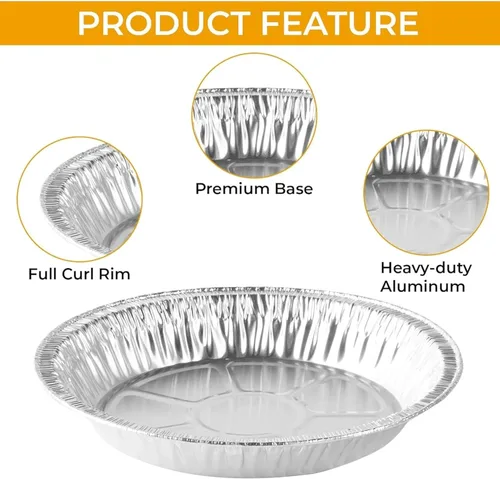 Miniatura 7 de Moldes desechables de papel de aluminio para hornear de 8 pulgadas (7 pulgadas de diámetro interior), fabricados en Estados Unidos (paquete de 50)