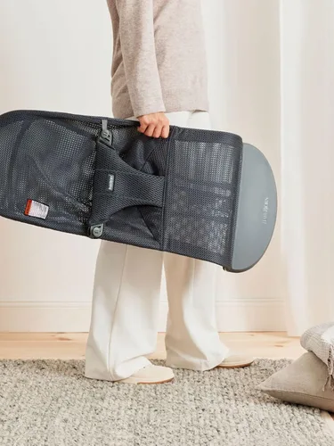 Miniatura 11 de BabyBjörn Bouncer Bliss Silla de rebote para bebé, Malla, Antracita Gris Beige